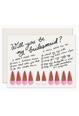 Slightly Stationery Bridesmaid Shoes Card