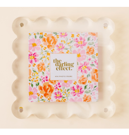The Darling Effect Square Scalloped Acrylic 4x4  Frame in Clear