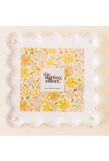 The Darling Effect Square Scalloped Acrylic 4x4  Frame in White