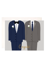 Bloomwolf Studio Grooms Congrats Wedding Card