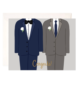 Bloomwolf Studio Grooms Congrats Wedding Card