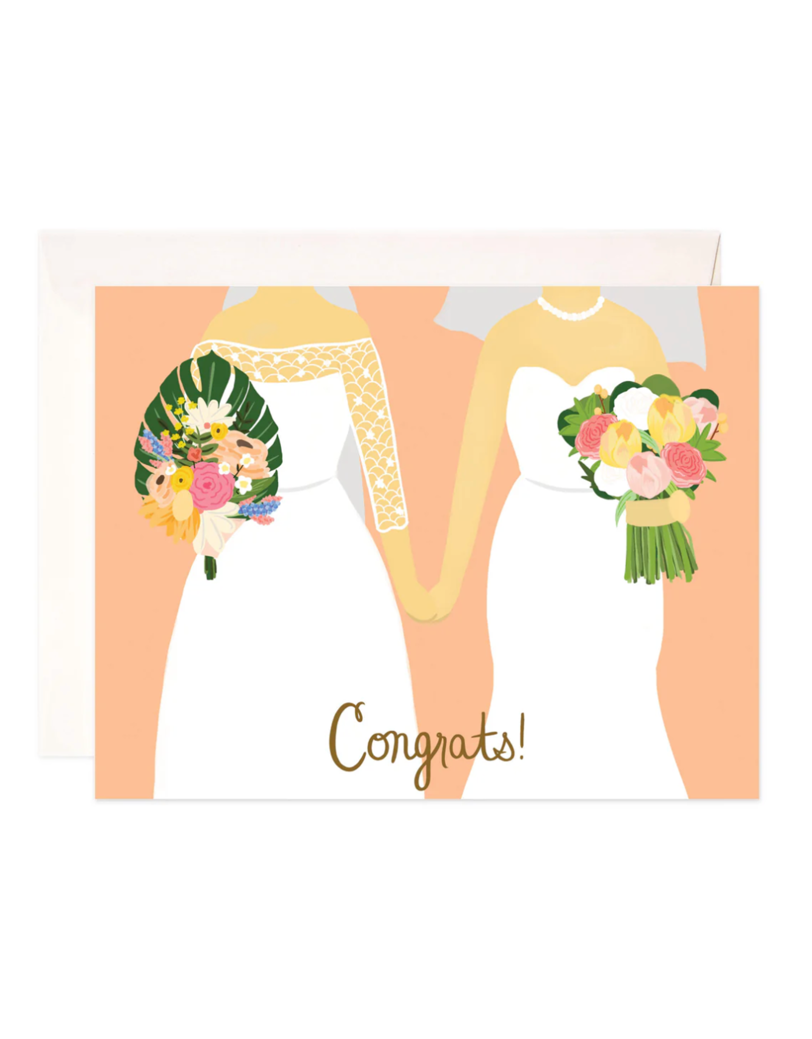 Bloomwolf Studio Brides Congrats Wedding Card