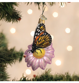 Monarch Butterfly on Flower Ornament