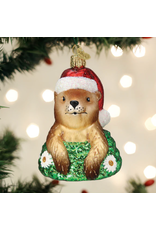 Santa Groundhog Ornament