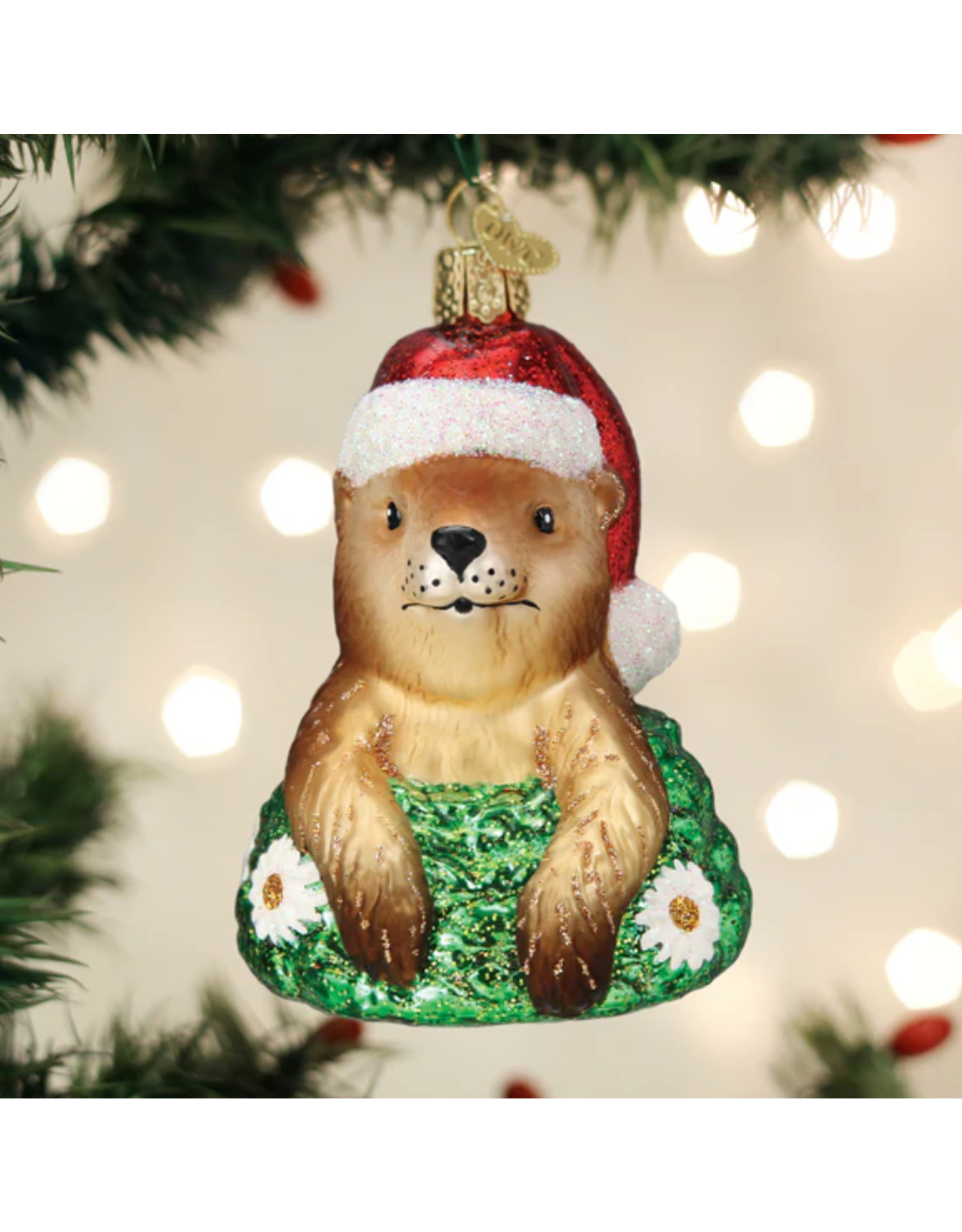 Santa Groundhog Ornament