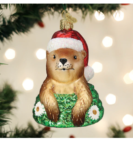 Santa Groundhog Ornament