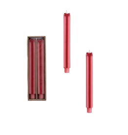 Decor Shop at Junebug Gift Shaped Taper Candle - Set of 2 in Pink & Red