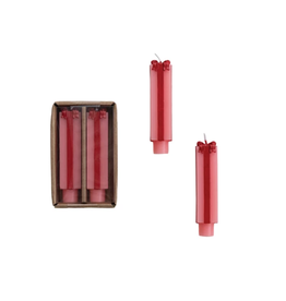 Decor Shop at Junebug Short Gift Shaped Taper Candles - Set of 2 in Pink & Red