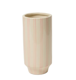 Decor Shop at Junebug Robbi Vase in Pink Stripe 4" x 8"