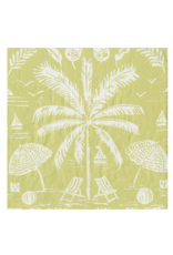 Caspari Palms and Parasols in Key Lime Cocktail Napkin