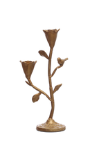 Decor Shop at Junebug Flowers & Bird Candelabra in Gold