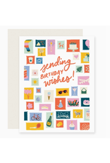 Slightly Stationery Sending Birthday Wishes Stamps Card