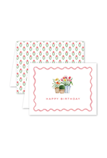 Dogwood Hill Flower Cart Tulips Birthday Card