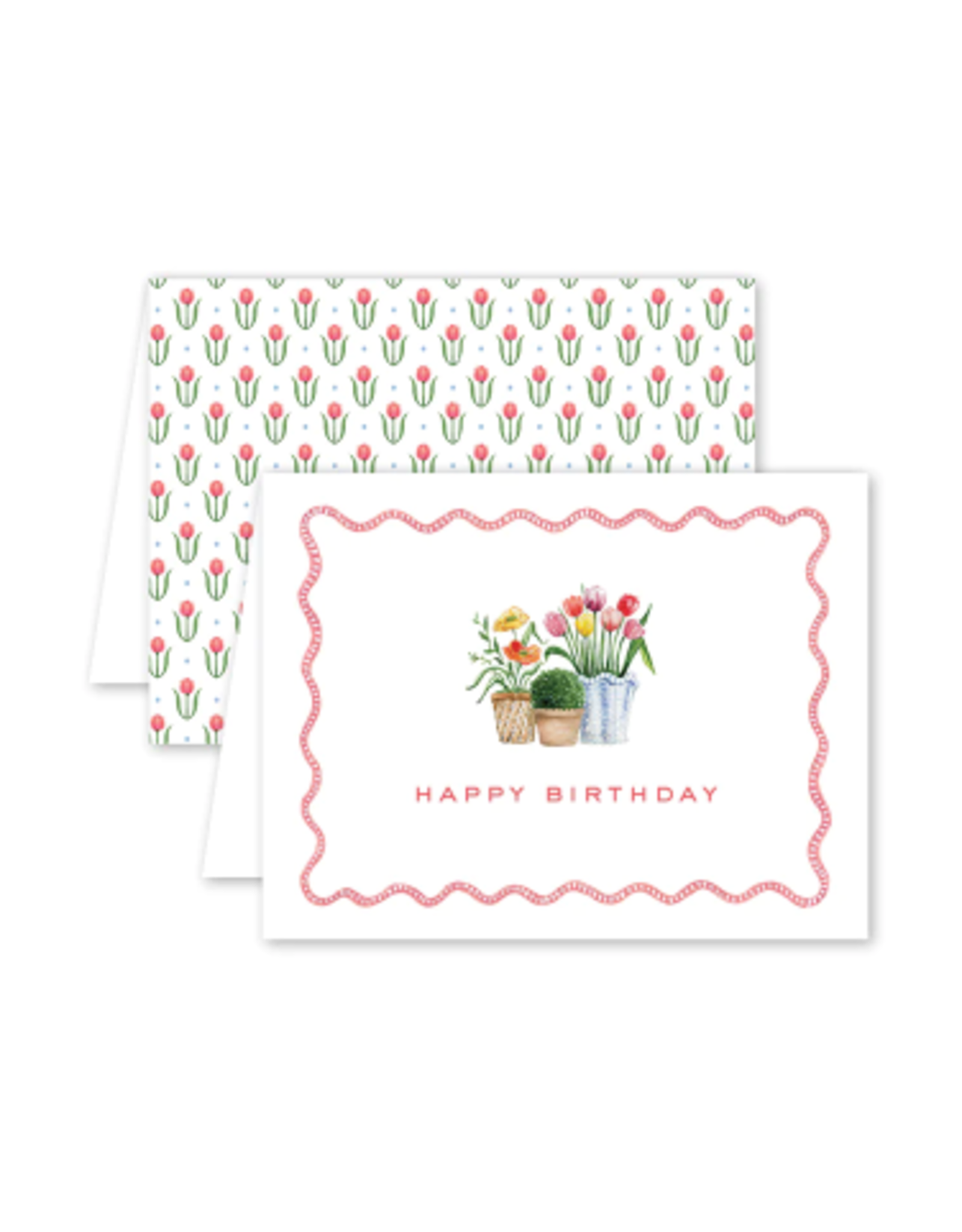 Dogwood Hill Flower Cart Tulips Birthday Card