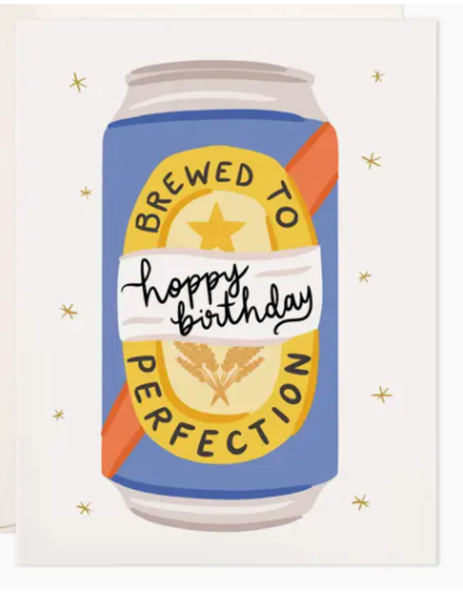 Bloomwolf Studio Brewed Beer Birthday Card
