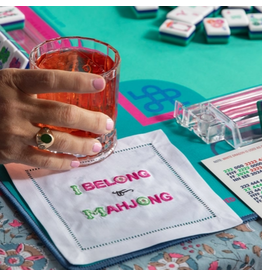 August Morgan I Belong to Mahjong Cocktail Napkin - Set of 4