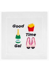 August Morgan Good Time Gal Cocktail Napkin - Set of 4