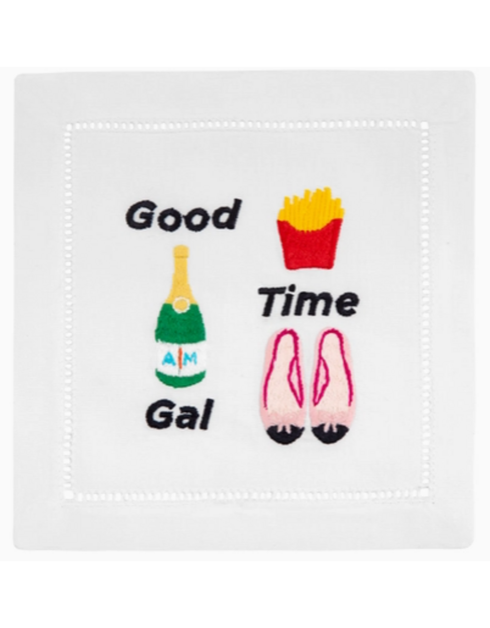 August Morgan Good Time Gal Cocktail Napkin - Set of 4