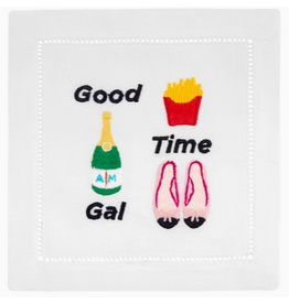 August Morgan Good Time Gal Cocktail Napkin - Set of 4