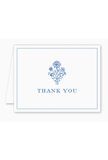 Dogwood Hill Chinoiserie Blockprint Thank You Card Boxed Set of 8
