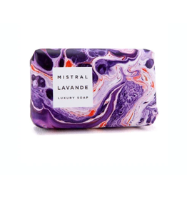 Mistral Travel Size Marble Luxe Bar Soap in Lavender