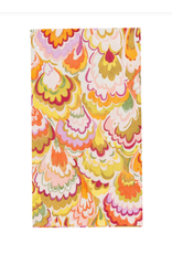 Caspari Marbled Ceramica in Raspberry & Chartreuse Guest Towel