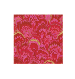 Caspari Marbled Ceramica in Red & Fuchsia Cocktail Napkin