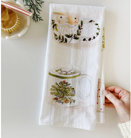 Emily Lex Studio Christmas Mugs Tea Towel