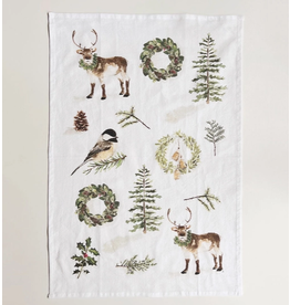 Emily Lex Studio Evergreen Christmas Tea Towel