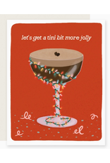 Slightly Stationery Espresso Tini Holiday Card