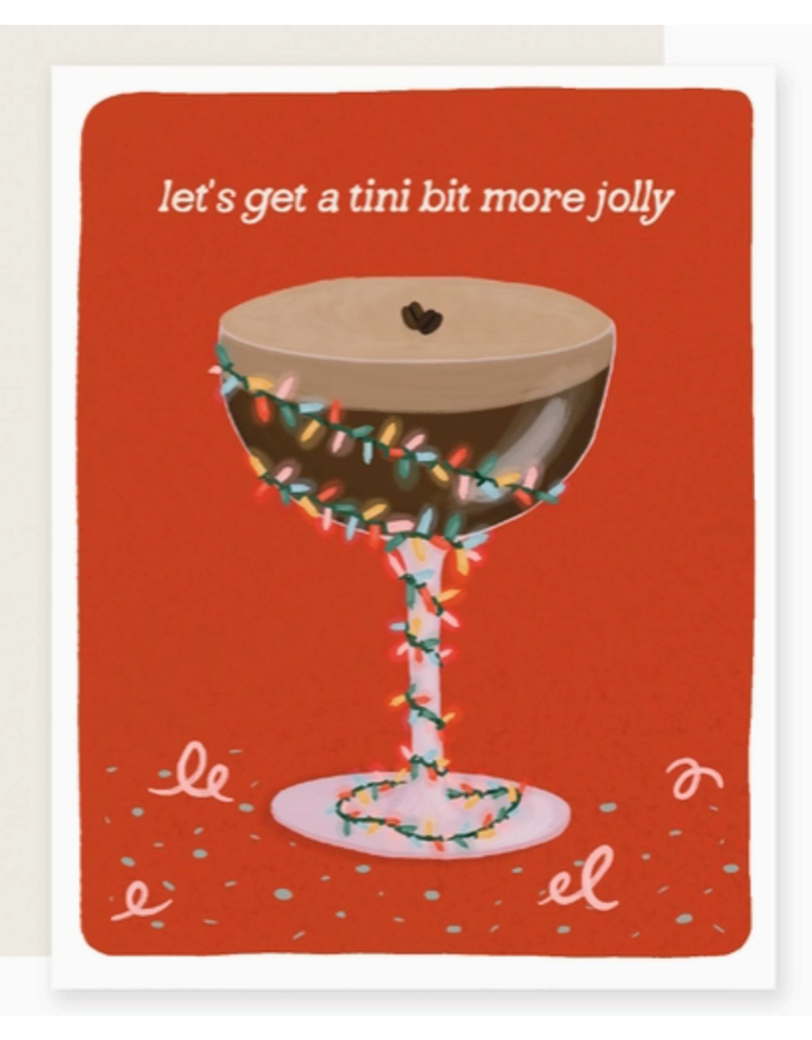 Slightly Stationery Espresso Tini Holiday Card