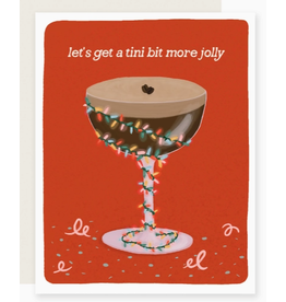 Slightly Stationery Espresso Tini Holiday Card