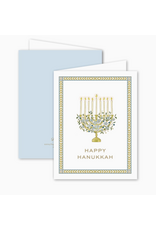 Dogwood Hill Garden of Sharon Blue Menorah Card
