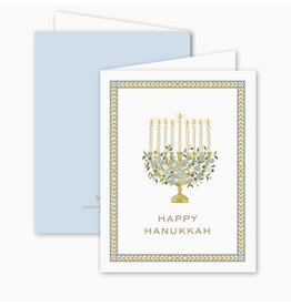 Dogwood Hill Garden of Sharon Blue Menorah Card
