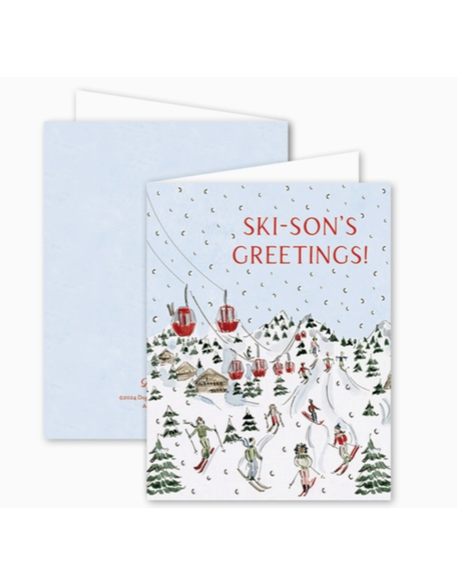 Dogwood Hill Snow Globe Ski Card