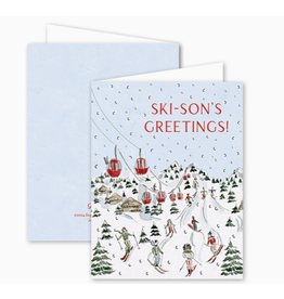 Dogwood Hill Snow Globe Ski Card