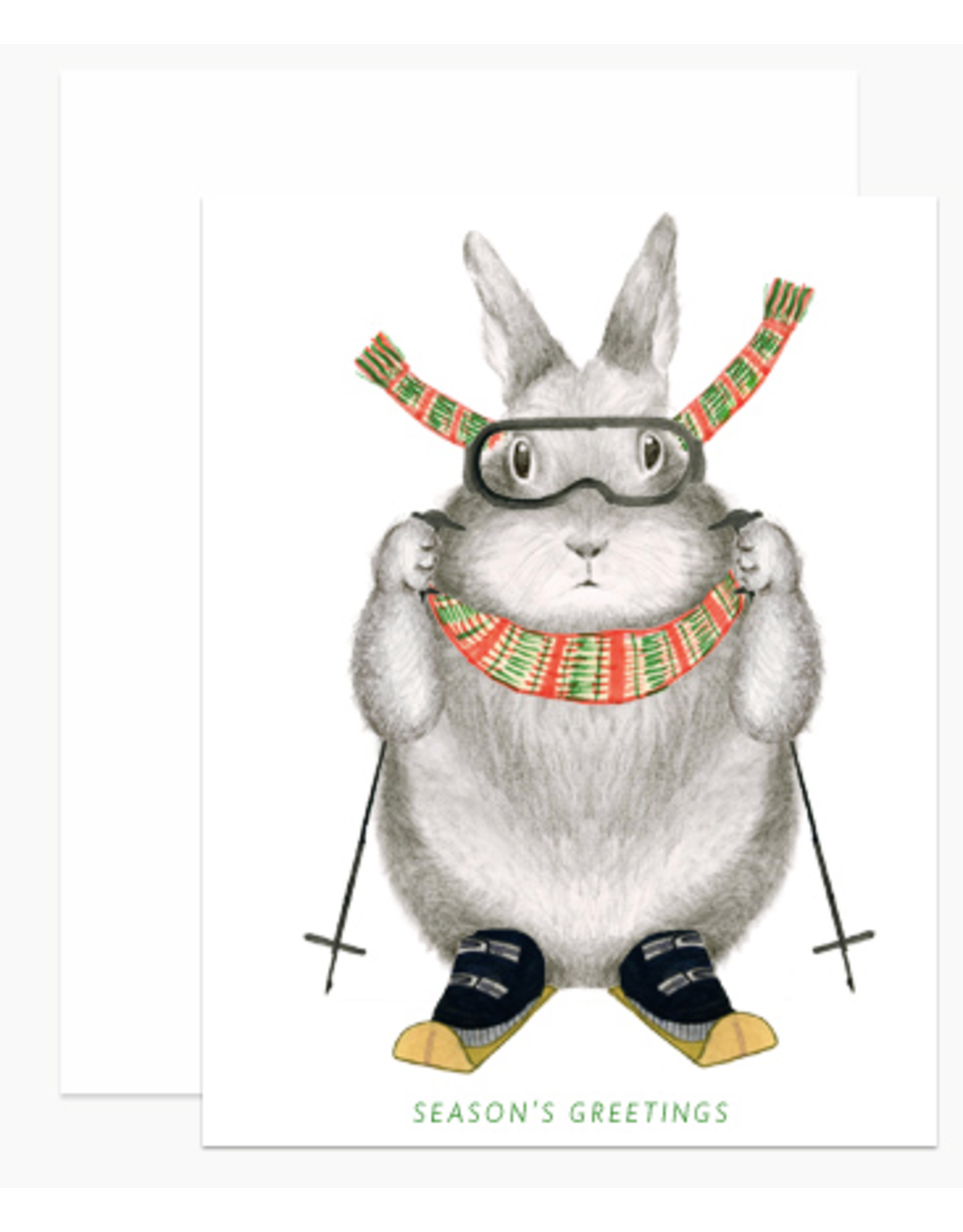 Dear Hancock Ski Bunny Card