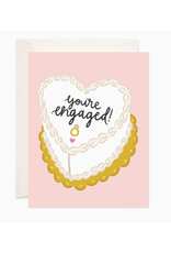 Bloomwolf Studio Engaged Cake Card
