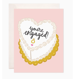 Bloomwolf Studio Engaged Cake Card