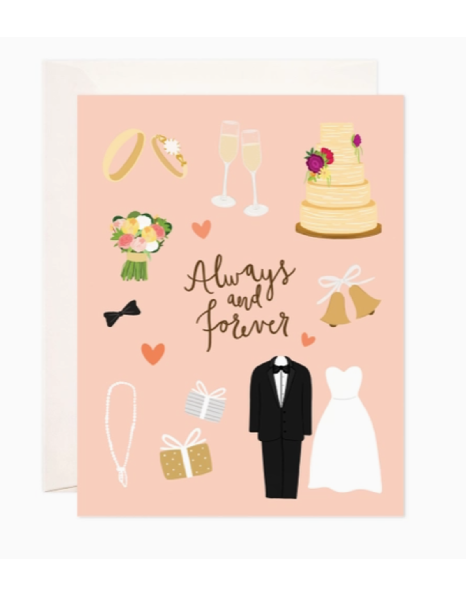 Bloomwolf Studio Just Married Always & Forever Card