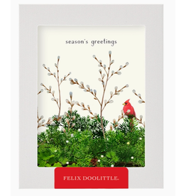 Felix Doolittle Cardinal & Evergreen Boxed Cards - Set of 8