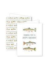 Dogwood Hill Fly Fishing Trout Birthday Card