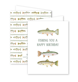Dogwood Hill Fly Fishing Trout Birthday Card