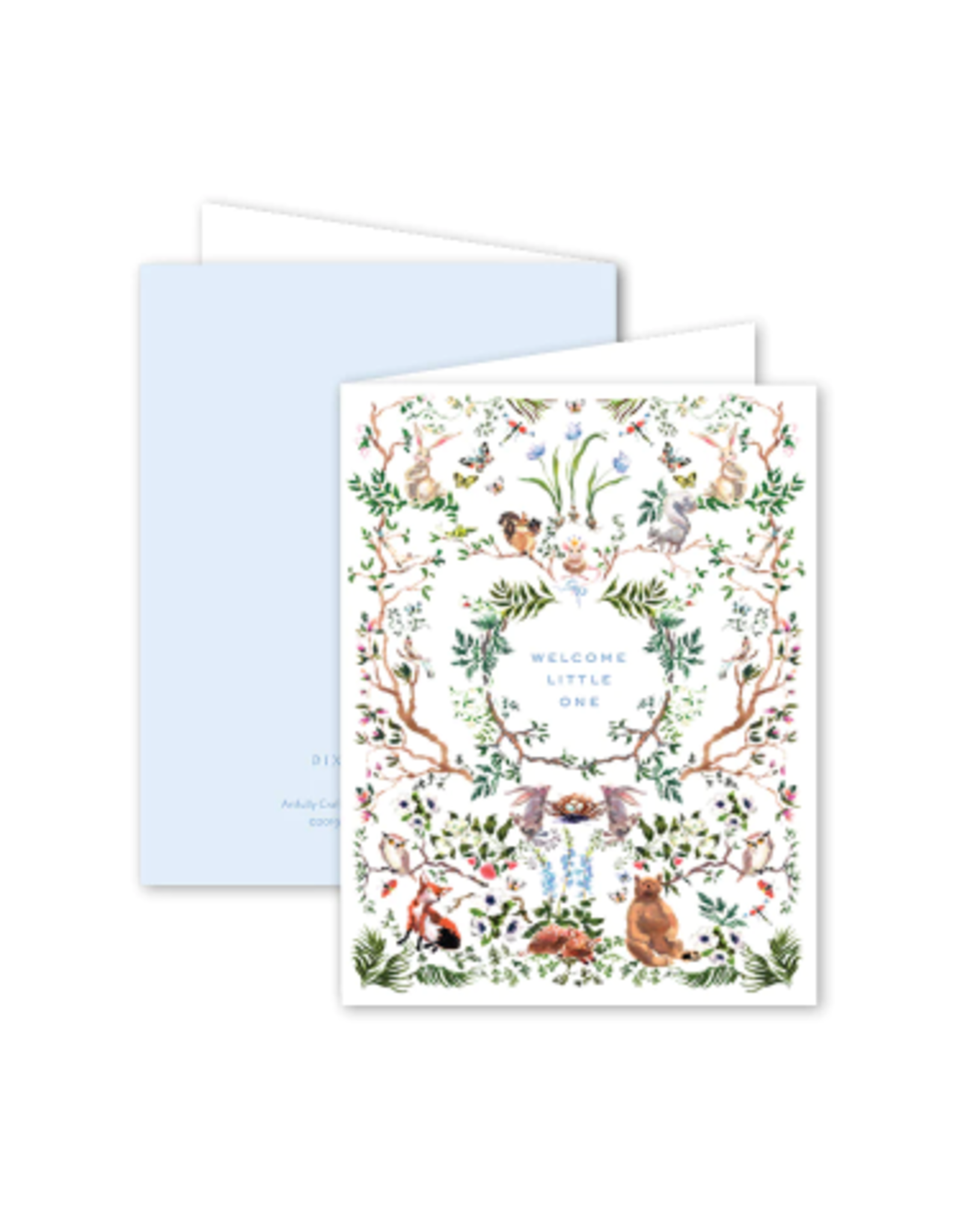 Dogwood Hill Woodland Baby Blue Card