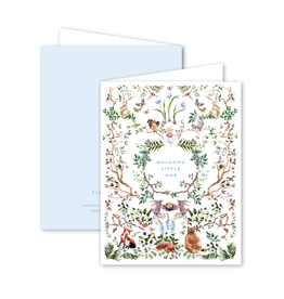 Dogwood Hill Woodland Baby Blue Card