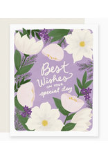 Slightly Stationery Floral Best Wishes Card