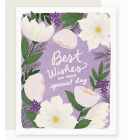 Slightly Stationery Floral Best Wishes Card