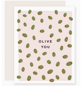 Slightly Stationery Olive You Love Card