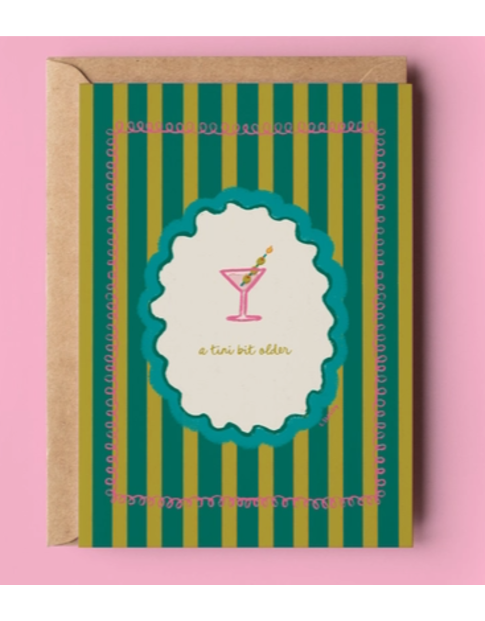 The Shelley Society Tini Bit Older Birthday Stripes Card