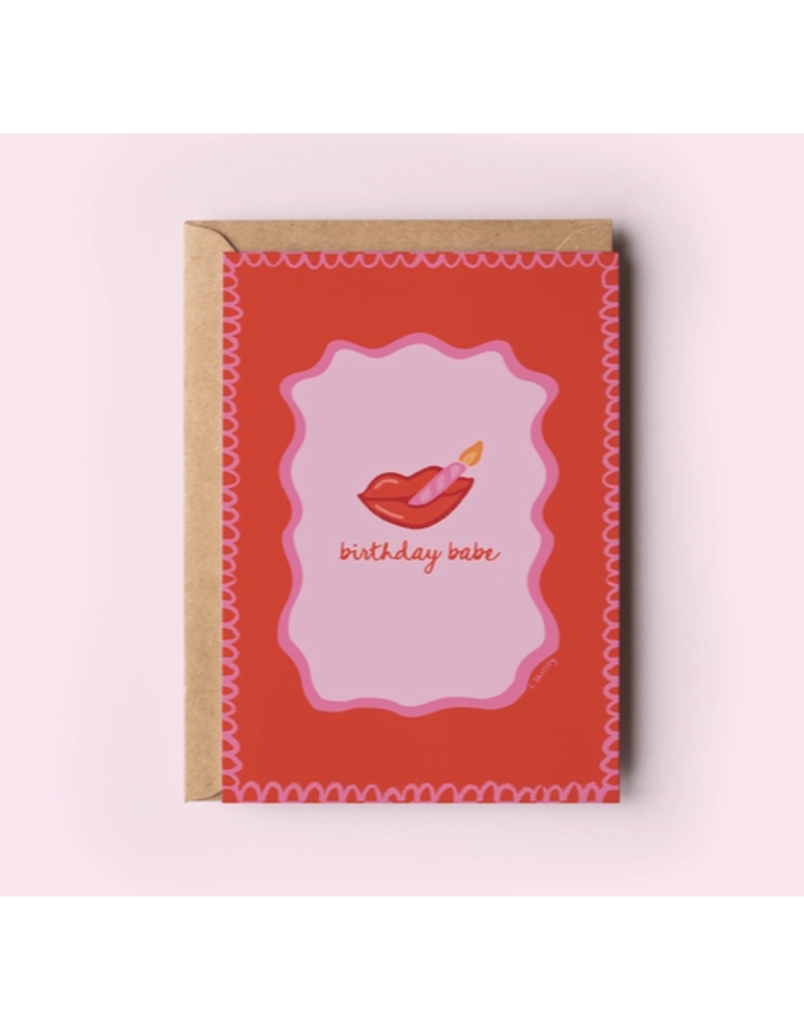 The Shelley Society Birthday Babe Lipstick Card